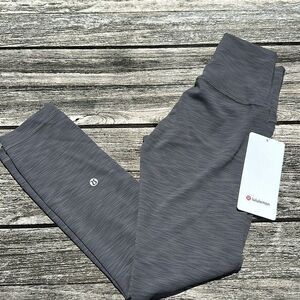 Lululemon Wunder Train High-Rise Crop 23" Heathered Graphite Grey size 2 NWT